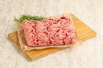 Raw beef minced meat for cooking