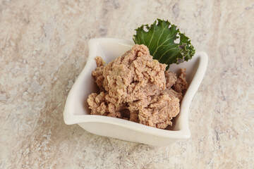 Liver pate in the bowl