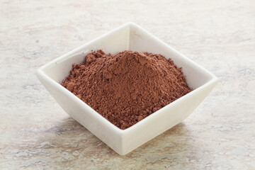 Natural organic cocoa powder for culinary