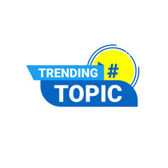Trending Topic banner isolated in white background. vector illustration