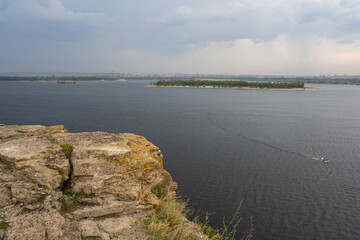 The Zhiguli Hydroelectric Station or Zhigulyovskaya Hydroelectric Station formerly known as Kuybyshev Hydroelectric Station. Volga river.