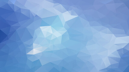 vector abstract irregular polygon background - triangle low poly pattern - color winter arctic blue
