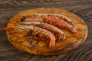 Tasty big Langoustine over the board