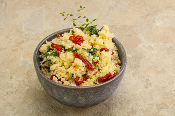 Vegetarian uisine - couscous with vegetables