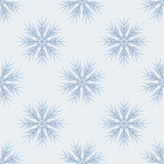 A seamless pattern on a square background is snowflakes. Design element
