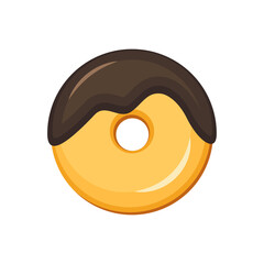 Donut cartoon vector. Donut on white background.