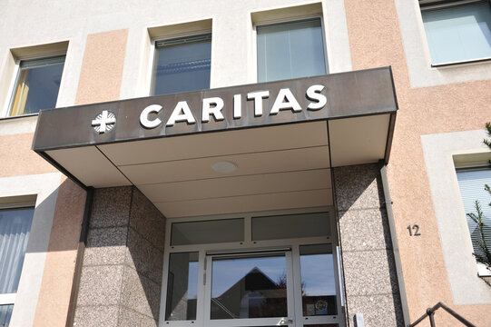 Hildesheim, Lower Saxyony, Germany - September 28, 2014:  Caritas in Hildesheim, Germany - Caritas Internationalis is a confederation of 165 Catholic relief and social service organizations