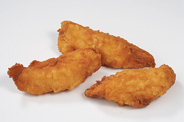 Chicken nuggets isolated on white background