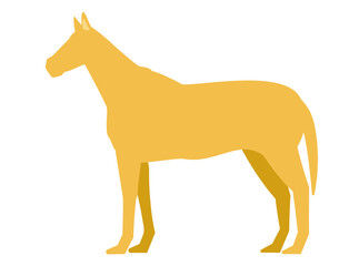 ウマのシルエットイラスト