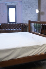 bed, ベットルーム, 部屋, ホテル, 枕, 家具, くつろいで, ランプ, 豪華さ, 快適な, デザイン, 家, スリープ, 枕, アパート, 寝具, シーツ, おおう, 屋内の, 壁, デコレーション, 光, くだらない人, マットレス