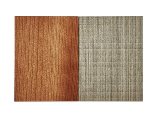 oak and ash wooden veneer samples isolated on white background with clipping path. wood laminated sample for wall or furniture finishing material.