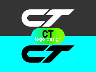 New ct  typography logo design