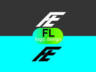 New FL typography logo design