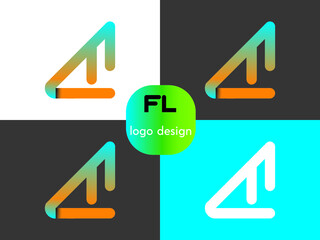 New FL typography logo design