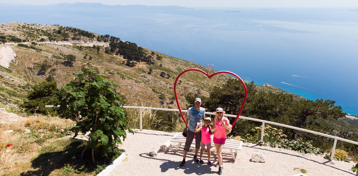 Travel Albania. family in the mountains of albania
