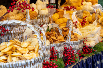 Traditional polish smoked cheese 