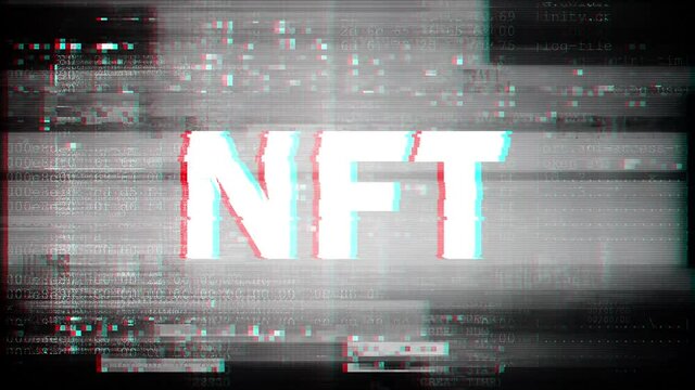 NFT Art with digital glitch effect