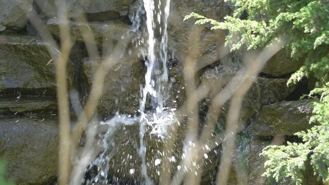 Tropical waterfall in slow motion 180fps