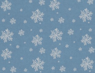 Blue Christmas background with snowflakes