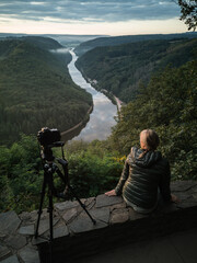 Sonnenaufgang an der Saarschleife
