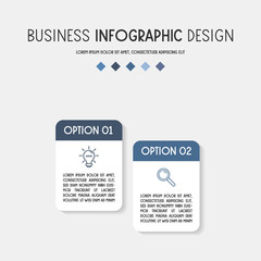 Infographic with business icons. Flowchart concept. Vector
