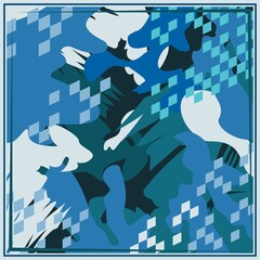 pattern of hijab motif design with abstract design. Silk scarf pattern vector design inspiration
