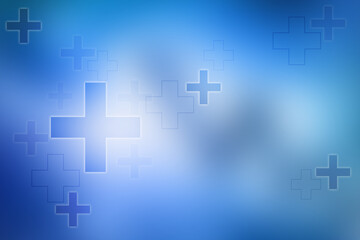 2d illustration medical health care symbols futuristic background
