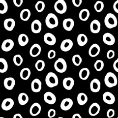 Vector white playful ring seamless pattern design. Great for fabric, textiles, wallpaper, poster, greeting cards, stationary and other surfaces. 