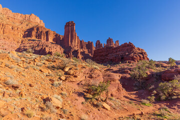 Scenic Landscape of the Fisher Towers Moab Utah