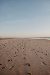 footprints on the beach, footprints  on the sand