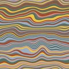 Seamless wavy stripe trendy surface pattern design for print. High quality illustration. Curved striped simple abstract digitally rendered repeat tile for fashion, fabric, textile, interior, or decor.