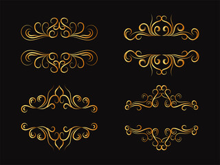 
Floral dividers elements mega collection decoration set