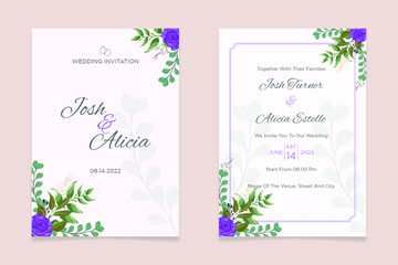 Fototapeta na wymiar Wedding invitation card.