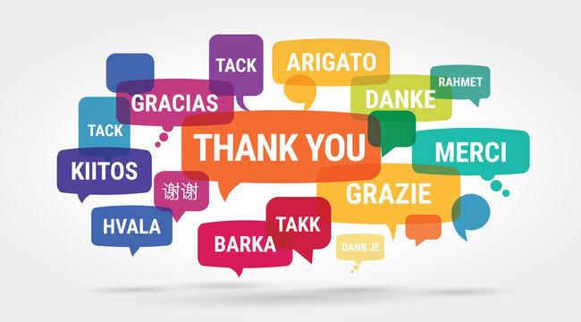 text thanks in different languages