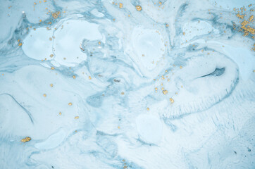 Agate swirl. Pastel abstraction. Geode artist work of art. Aquamarine luxury art in Eastern style. Beautiful Larimar stone. Marbled paper.