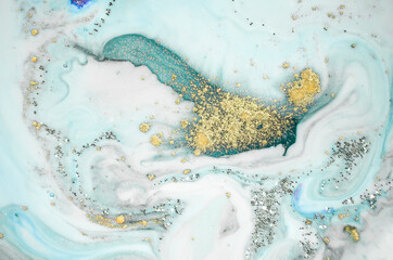 Agate swirl. Pastel abstraction. Geode artist work of art. Aquamarine luxury art in Eastern style. Beautiful Larimar stone. Marbled paper.