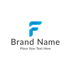
Letter f logo template