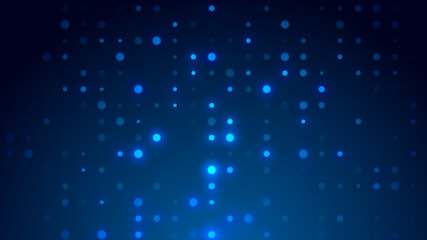 Abstract dot white blue pattern gradient texture technology background.