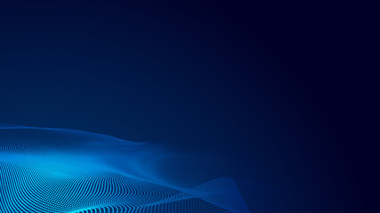 Abstract dot white blue wave gradient texture technology background.