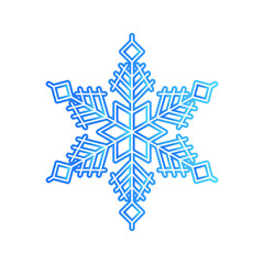snowflake icon. New year design elements, frozen sign. Vector illustration