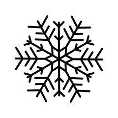 snowflake icon. New year design elements, frozen sign. Vector illustration