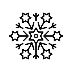 Fototapeta premium snowflake icon. New year design elements, frozen sign. Vector illustration