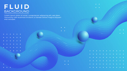 3D Fluid abstract vector trendy modern background illustration design.