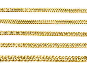 Gold chain isolated