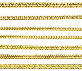 Gold chain isolated