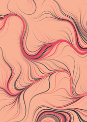 Fototapeta premium Abstract Perlin Noise Geometric Pattern generative computational art illustration
