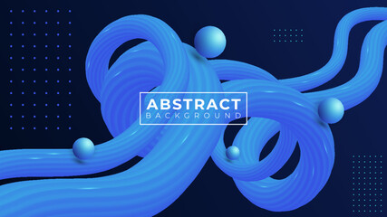 3D Fluid abstract vector trendy modern background illustration design.