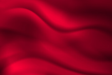 Silk red background. Abstract vector pattern with copy space. Liquid wave texture, smooth drapery wallpaper. Wedding fabric, satin. Wavy design for banner, card, postcard, backdrop