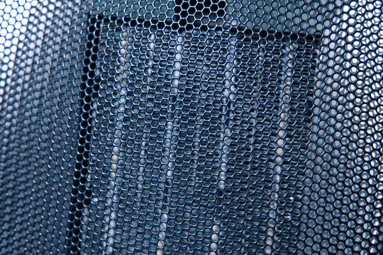 component heater technology grid cells perspective surface object close up foreshortening with soft focus concept