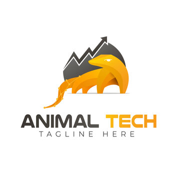Salamander Technology Logo vector Element. Lizard Technology Logo Template